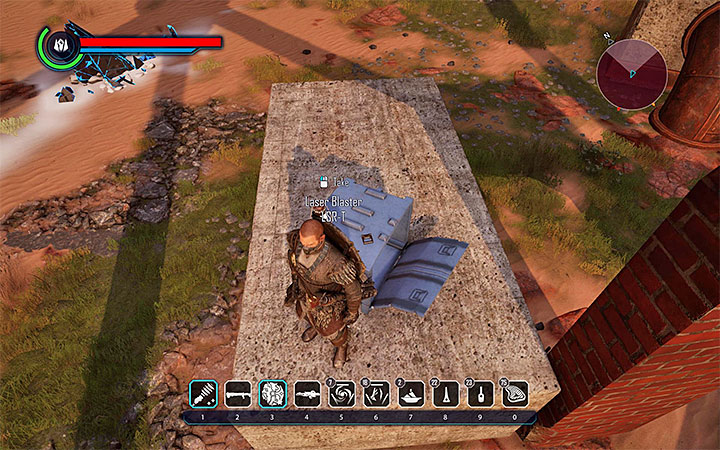 Dont try to attack the giant levitating machine because it is protected by a force field - Elex: How to defeat The Big Bang boss? - FAQ - Elex Game Guide
