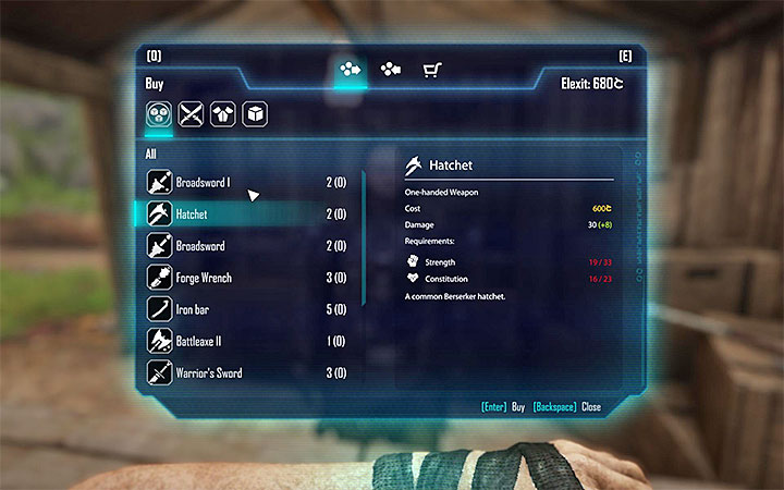 Hatchet is a good compromise - its requirements arent high and it deals more damage than the starting weapons - Elex: Where to find better weapons at the start? - FAQ - Elex Game Guide