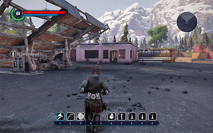 Mace I can be found in the gas station presented in the picture - Elex: Where to find better weapons at the start? - FAQ - Elex Game Guide