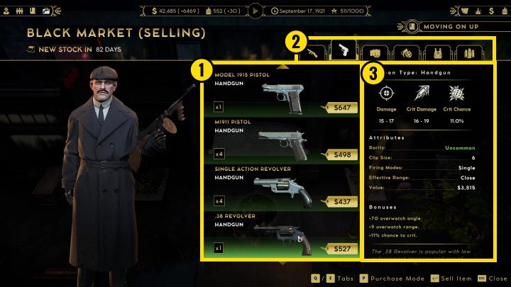 The individual objects were color -coded by their rarity and power - Empire of sin: black market - how to trade? - FAQ - Empire of Sin Guide