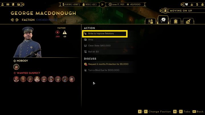 Objective: a member of your team goes to jail - Empire of Sin: Trophies/Achievements - list - Appendix - Empire of Sin Guide