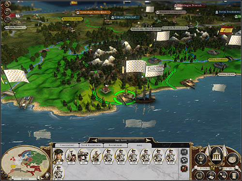 At the cost of the Brazil, West Africa, Madagascar and Philippines you can find regions that can serve you as a colonial trade zones - Game Mechanics - Campaign Map - Fleets - Campaign Map - Empire: Total War - Game Guide and Walkthrough