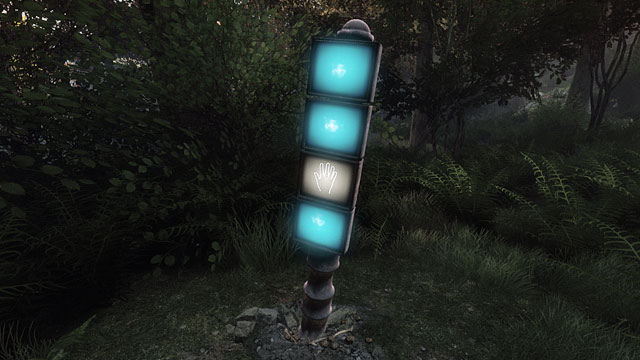 Approach the relay and note that pressing any of the buttons makes it change colors - Space capsule | Walkthrough - Walkthrough - The Vanishing of Ethan Carter Game Guide & Walkthrough