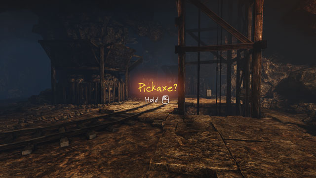 Next to the stand, there is an elevator shaft - Murder in the mine | Walkthrough - Walkthrough - The Vanishing of Ethan Carter Game Guide & Walkthrough