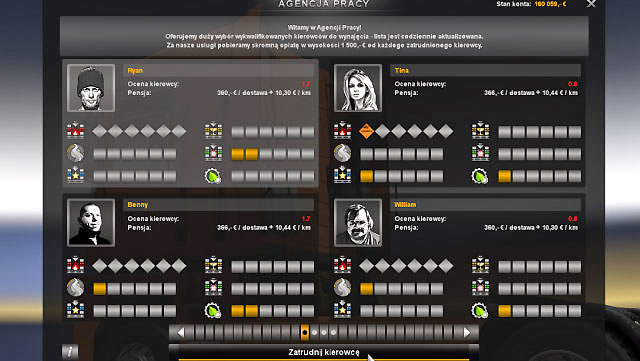 Employ new drivers for each truck without any assignment - ETS2: Owner of a company - Career Guide - Career - Euro Truck Simulator 2 Game Guide