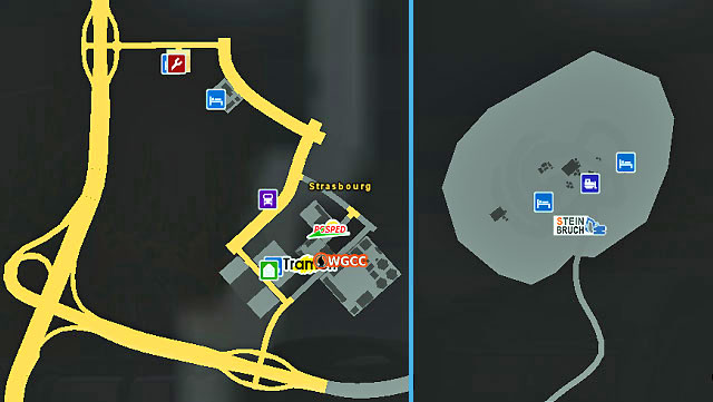 The city is located near the highway from France to Switzerland - France | Cities - Cities - Euro Truck Simulator 2 Game Guide