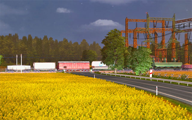 There are not many railway crossings but be careful when you see one - ETS2: Railway crossing | Roads - Roads - Euro Truck Simulator 2 Game Guide