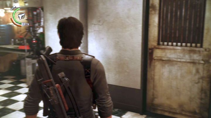 The door leading to the shooting range. - Secrets and collectibles - Chapter 4 Evil Within 2 - Secrets and collectibles - The Evil Within 2 Game Guide