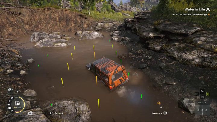 Don't stop in the water - Expeditions MudRunner: How to drive through water? - FAQ - Expeditions MudRunner Guide