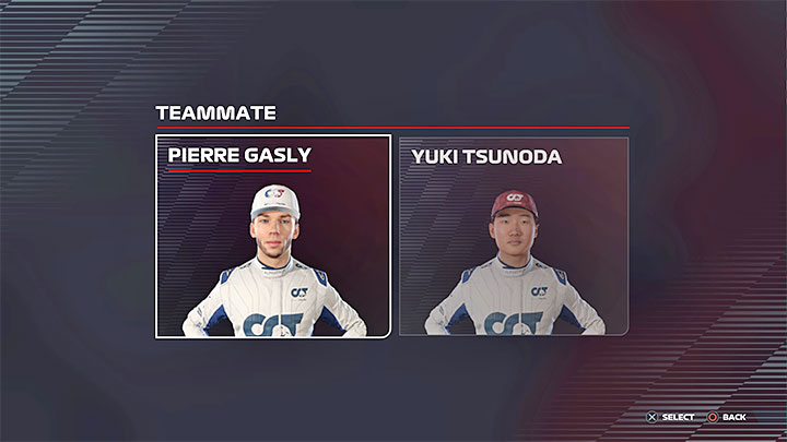 In a standard career, you have to create your own character, choose an existing team to join, and who you want to be your teammate - F1 22: Career - tips and team management - Basics - F1 22 Guide