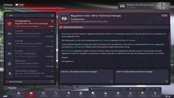 How to unlock: Vote on a regulation change - F1 Manager 2022: Trophies / Achievements - list of all, trophy guide - Appendix - F1 Manager 2022 Guide