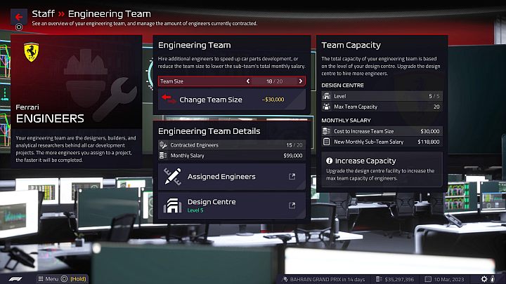 How to unlock: Have 18 engineers assigned to projects at the same time - F1 Manager 2022: Trophies / Achievements - list of all, trophy guide - Appendix - F1 Manager 2022 Guide