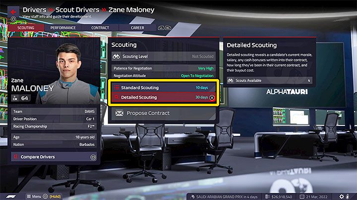 How to unlock: Scout a driver or staff member - F1 Manager 2022: Trophies / Achievements - list of all, trophy guide - Appendix - F1 Manager 2022 Guide