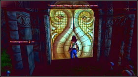 The door can be found on the right side of the garden, right next to the mansion - Sunset House - Golden Doors - Fable III - Game Guide and Walkthrough
