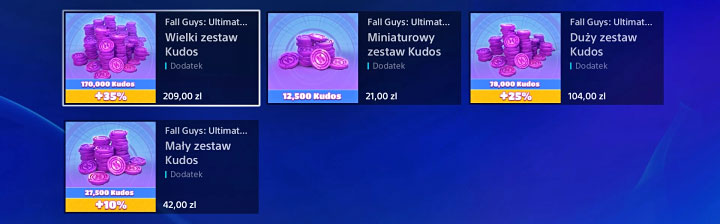 The game offers several different sets of Kudos - Fall Guys: Microtransactions, paid extras - are there any? - FAQ - Fall Guys Guide