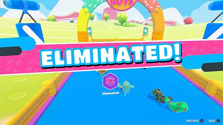 In most mini-games, falling outside the game zone means respawn - you can be moved to the initial zone or to the last checkpoint - Fall Guys: Battle Royale - Game Show - Basics - Fall Guys Guide