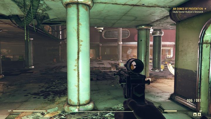 If you have decided to enter the building without the stealth mode, its likely that all of the Scorched will attack you - they arent very strong, but the great number of them can be a problem - An Ounce of Prevention - Fallout 76 Walkthrough - Main missions - Fallout 76 Guide