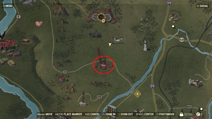 Gilman Lumber Mill is located near Vault 76. - A good weapon to start with in Fallout 76 - Gameplay basics - Fallout 76 Guide