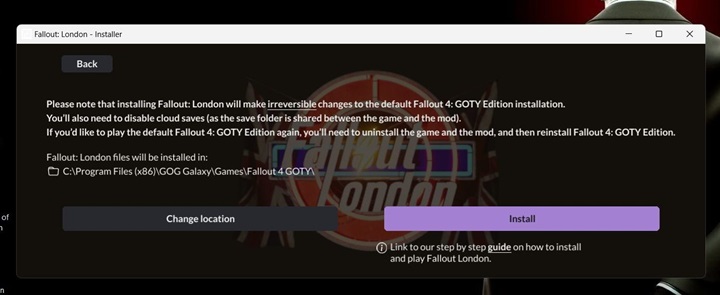Warning - Fallout: London: How to install Fallout London? - Fallout: London: Technical issues - Fallout London Guide