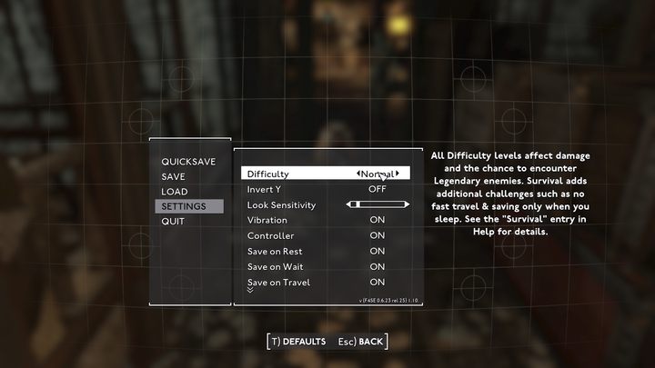 If you decide that the current difficulty level is not for you, press the "ESC" key, select "SETTINGS" and go to the "GAMEPLAY" - Fallout London: Are there difficulty levels? - Fallout: London: Technical issues - Fallout London Guide