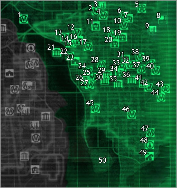 Fallout 3: Sector 1, sector 2, maps of the world