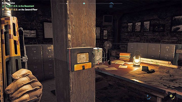 Next, you have to plant explosives - in the basement and on the second floor - Eviction Notice in Far Cry 5 - Whitetail Mountains - Far Cry 5 Game Guide