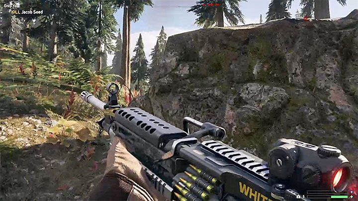 The key to victory in the battle against this boss is to avoid Jacobs sniper fire in combination with constant climbing - How to defeat Jacob Seed (The boss fight) in Far Cry 5? - FAQ - Far Cry 5 Game Guide