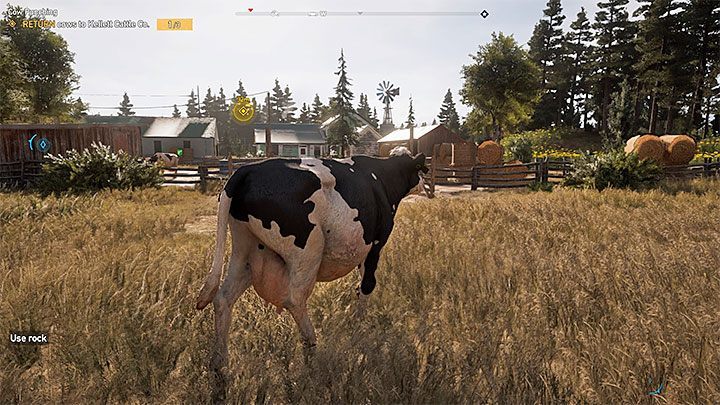 One of the people in the liberated outpost informs you about cows that have escaped from the farm - Side quests in Holland Valley - Holland Valley - Far Cry 5 Game Guide