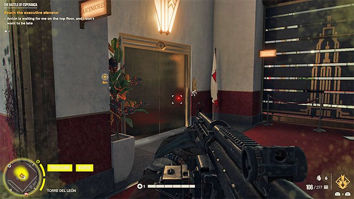 On the next floor, you have to join more fights and avoid placing yourself in the open in the corridors with railings because you can be attacked from a distance - Far Cry 6: The Battle of Esperanza - walkthrough - Esperanza - Far Cry 6 Guide
