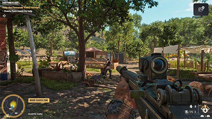 At the farm marked as point 4 on the map (Duarte Farm), you will find a villager being held captive by a soldier - Far Cry 6: Everything to Lose - walkthrough - El Este - Far Cry 6 Guide