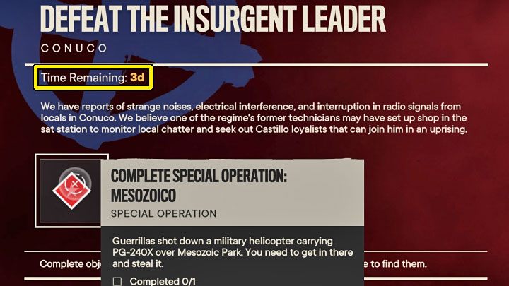 It's important to note that the Insurgencies are based on real time, i - Far Cry 6: Insurgency Leaders - Basics - Far Cry 6 Guide