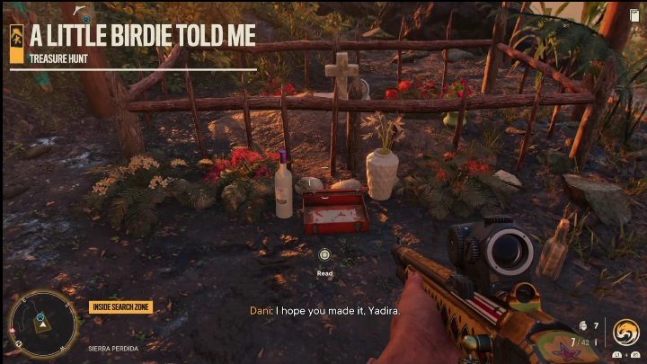 The task is initiated by reading the note located right next to the grave - Far Cry 6: A Little Birdie Told Me - Treasure Hunts (El Este) - El Este - Far Cry 6 Guide