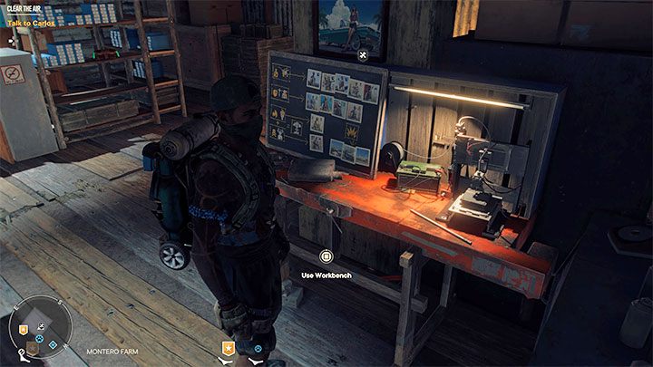 Each hideout contains a workbench, which, as a reminder, lets you modify and upgrade your gear and Rides (unique vehicles) - Far Cry 6: Guerrilla camps and their expansion - Basics - Far Cry 6 Guide