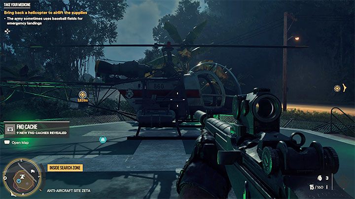 It's a good idea to take the opportunity to steal an enemy helicopter, which should be in the same enemy base - Far Cry 6: Take Your Medicine - walkthrough, description - El Este - Far Cry 6 Guide