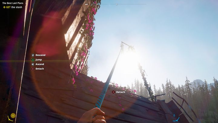 You reach a larger platform with wagons remains - The Best Laid Plans | Hidden Treasure in Far Cry New Dawn - Hidden treasures - Far Cry New Dawn Guide