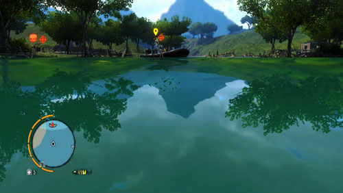 Swim up the river to approach the next objective of the mission - Dirty Work - Plot missions - Far Cry 3 - Game Guide and Walkthrough