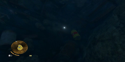 After you watch the cutscene, jump into water and dive in the area marked orange on your mini-map - Keeping Busy - Main missions - Far Cry 3 - Game Guide and Walkthrough