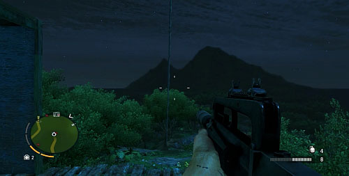 Reach the area marked with the red circle in the above screenshot, in order to find the zip line that you need to use - The Northern Island - North-eastern part - Cult Objects - Far Cry 3 - Game Guide and Walkthrough