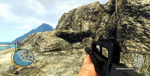 You will face a ledge with vines hanging down from it - The Northern Island - South-western part - Cult Objects - Far Cry 3 - Game Guide and Walkthrough