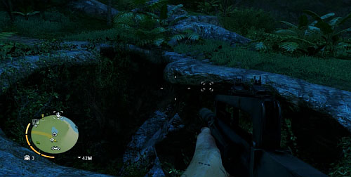 Reach the area marked with the red circle in the screenshot - The Northern Island - Northern Peninsula - Cult Objects - Far Cry 3 - Game Guide and Walkthrough