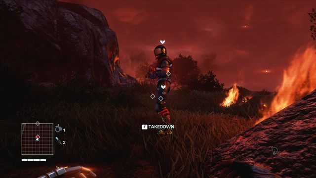 Follow the game instructions and use cybereye to mark nearby soldiers - 1 - You got time to duck? - Main missions - Far Cry 3: Blood Dragon - Game Guide and Walkthrough