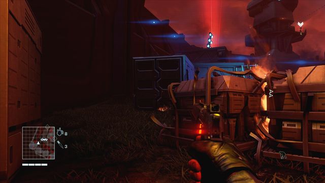 Head left, sneaking behind containers - 1 - You got time to duck? - Main missions - Far Cry 3: Blood Dragon - Game Guide and Walkthrough