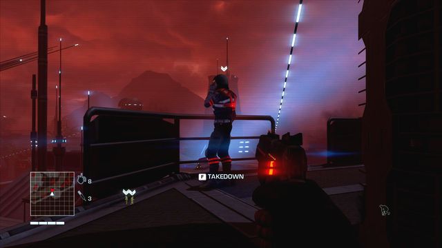 Take down the soldier at the top of the tower and use the cybereye to locate the rest of opponent - 1 - You got time to duck? - Main missions - Far Cry 3: Blood Dragon - Game Guide and Walkthrough