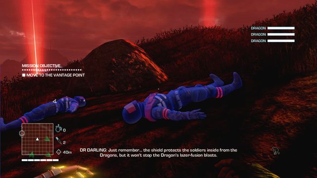 Head towards the marked vantage point - 2 - They're hee-eere! - Main missions - Far Cry 3: Blood Dragon - Game Guide and Walkthrough