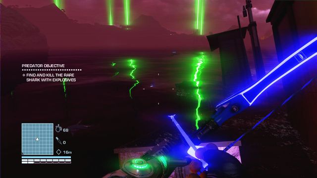 After getting to the target replenish your explosives and start the hunting - Mind the teeth - Side missions - Predator's path - Far Cry 3: Blood Dragon - Game Guide and Walkthrough