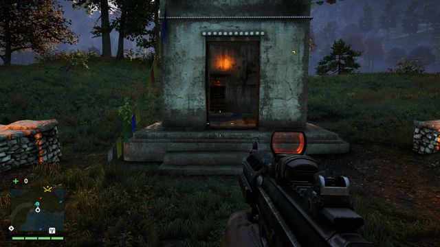 This wheel can be found inside a small shrine located on an island, in the middle of the river - Southern and central Kyrat - Mani Wheels - Far Cry 4 - Game Guide and Walkthrough