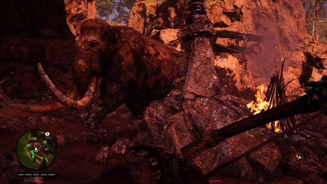 Run around the stone circle. The mammoth will be attacked by your allies and you will avoid his deadly charges. - The Great Beast (Jayma the Hunter) - Walkthrough - Far Cry Primal - Game Guide and Walkthrough