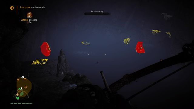 Swim to the marked rocks and plug the water. - Welcome Wenja (Dah) - Walkthrough - Far Cry Primal - Game Guide and Walkthrough