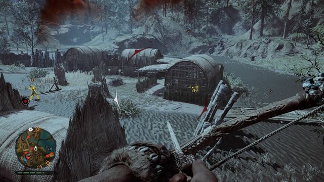 The cage in which Wenja are imprisoned. Free them and they will help you in battle. - Fire Screamers Fort (Izila) - Forts - Far Cry Primal - Game Guide and Walkthrough