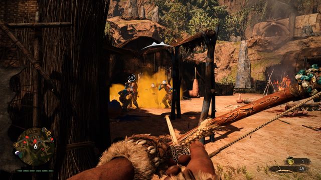 An accurate bomb toss can eliminate a group of enemies. - How to fight the enemies? - FAQ - Frequently Asked Questions - Far Cry Primal - Game Guide and Walkthrough